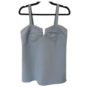 ZARA Blue V-neck Strappy Top